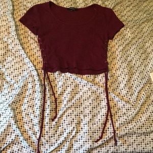 Red crop top
